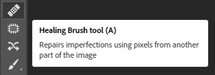 Adobe Photoshop healing brush tool