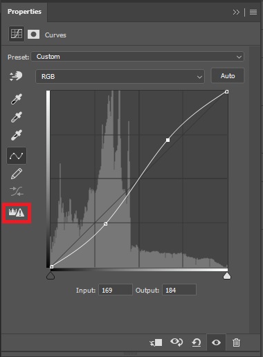photoshop curves adjustment layer dialogue box