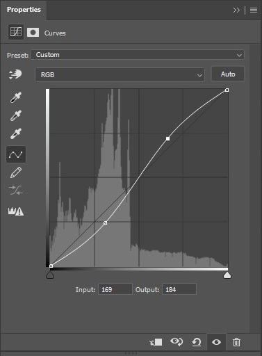 photoshop curves adjustment layer dialogue box